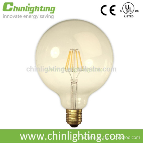 G125 dimmable E27 led filament 4w 5w 6w led filament bulb